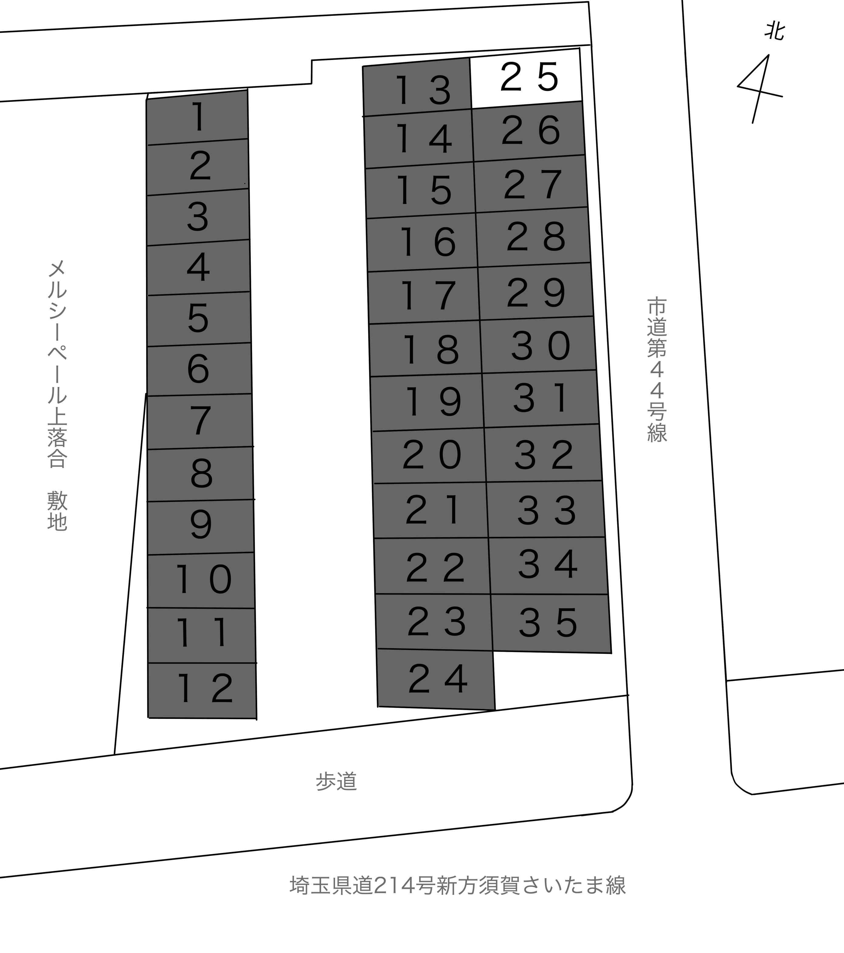 上落合橋本昭司駐車場配車図
